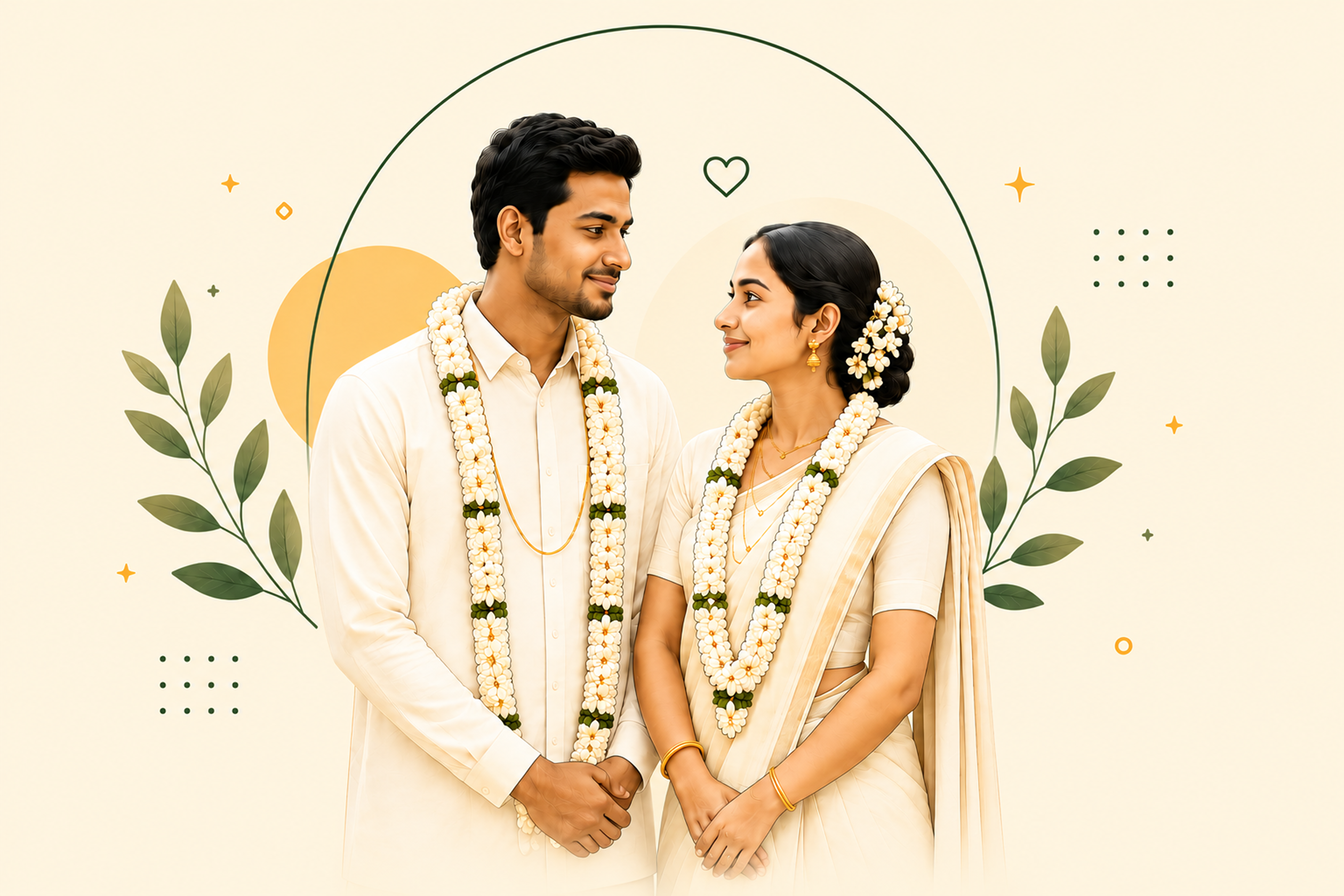 மகிழ்ச்சியான மணமக்கள்